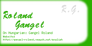 roland gangel business card